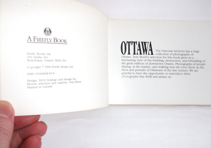 OTTAWA FLASHBACKS, A 1990 Postcard Book of 30 Black and White Historic Photographs, From Canada's National Capital City!