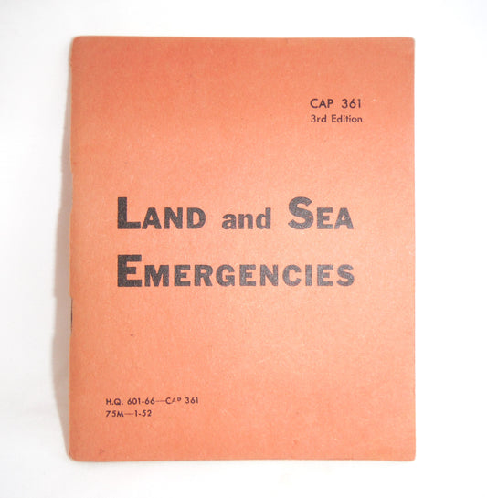 LAND AND SEA EMERGENCIES, An ULTRA RARE Canadian Goverment "Pilot's Crash & Survival Pocket Guide Book", 1952