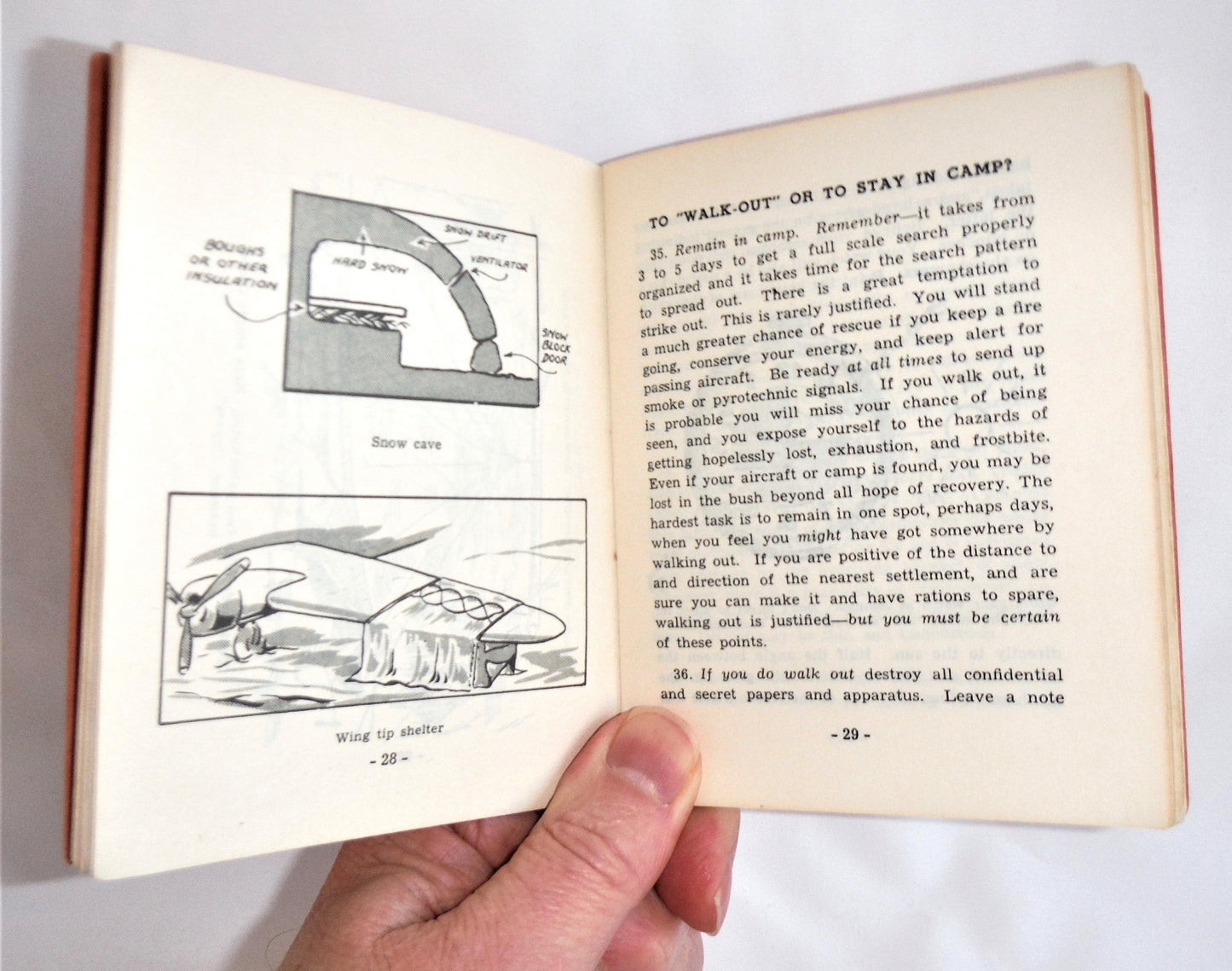 LAND AND SEA EMERGENCIES, An ULTRA RARE Canadian Goverment "Pilot's Crash & Survival Pocket Guide Book", 1952