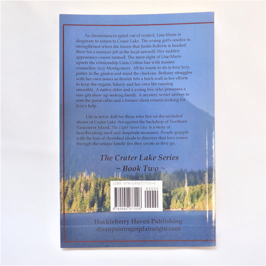 THE LIGHT NEVER LIES, Book Two in the Crater Lake Series, by Francis Guenette  (1st Ed. SIGNED)