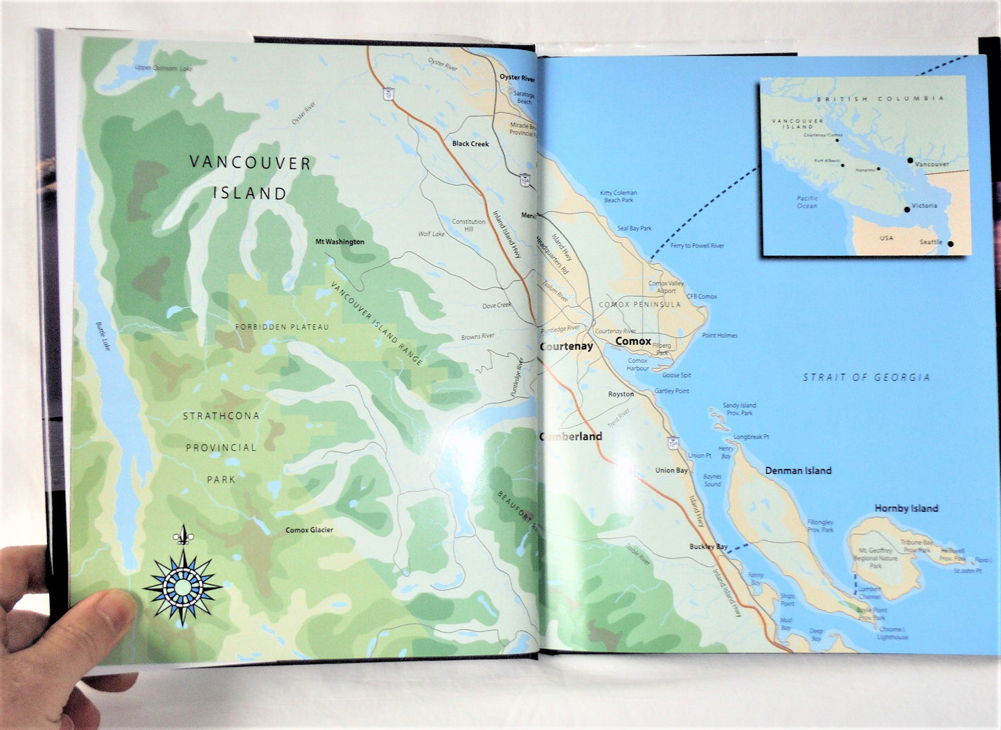 THE COMOX VALLEY: Courtenay, Comox, Cumberland & Area, by Paula Wild, Rick James, and Photography by Boomer Jerritt  (1st Ed. SIGNED)