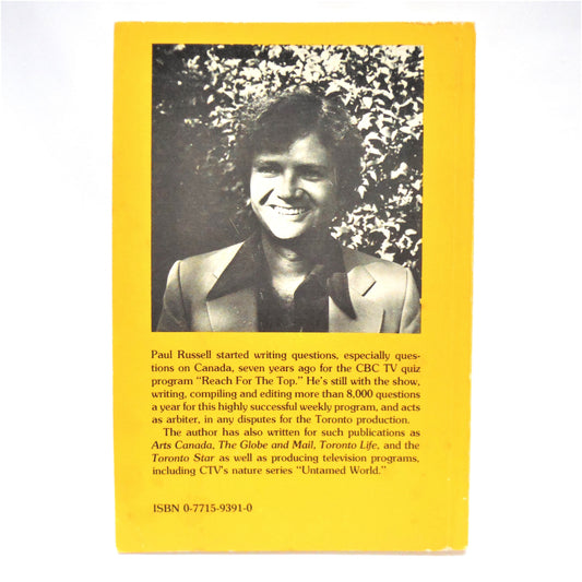 THE GREAT CANADIAN QUIZ BOOK, by Paul Russell (1977 1st Ed.)