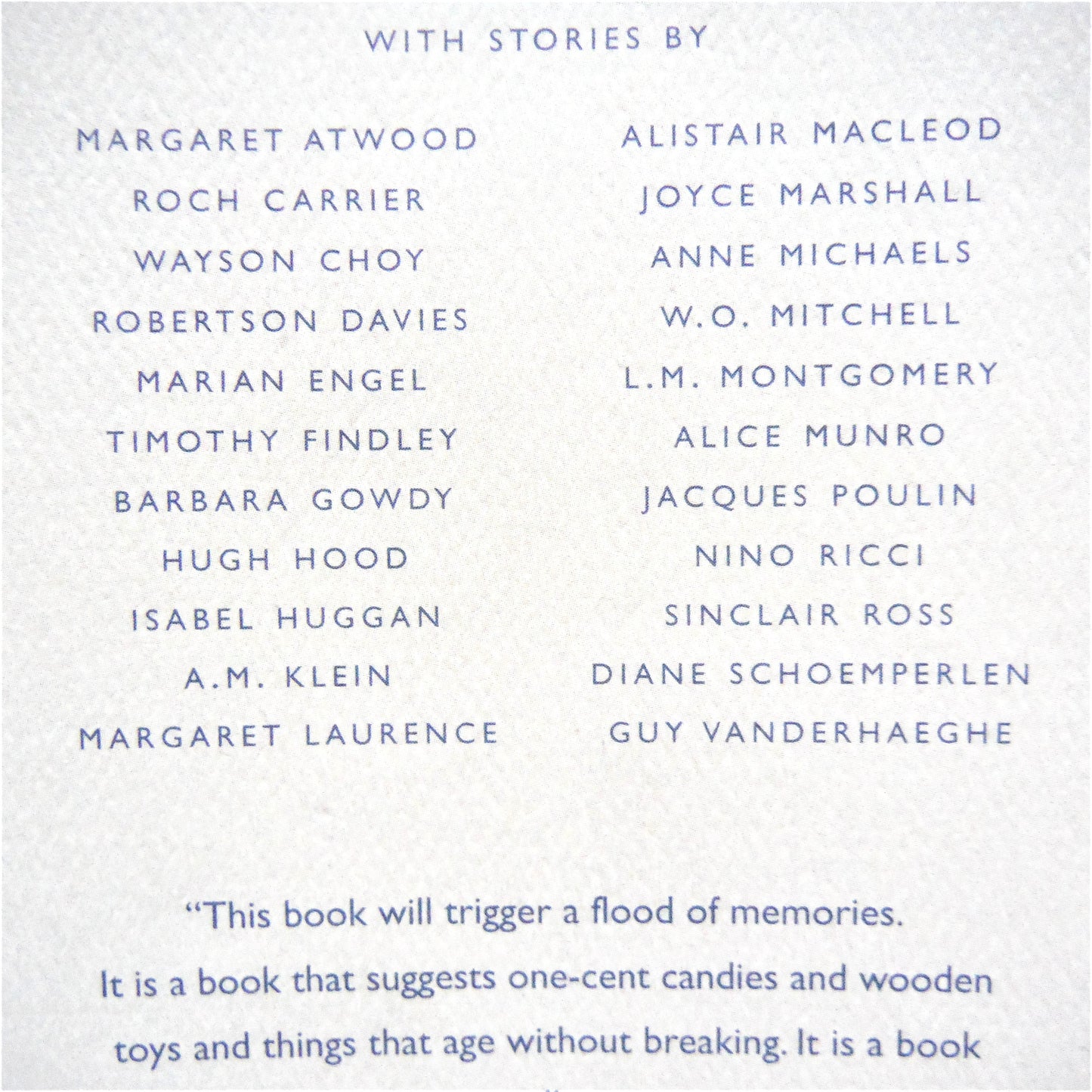WHEN WE WERE YOUNG, An Anthology of Canadian Stories, Selected and Introduced by Stuart McLean, 2008