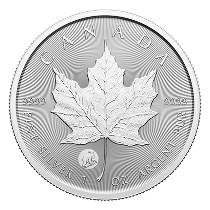 2024 Royal Canadian Mint $5 Pure Silver Coin 1 oz. 99.99% - Treasured Silver Maple Leaf First Strikes: POLAR BEAR!