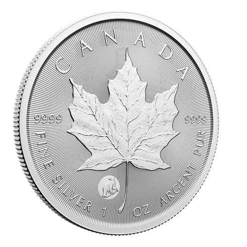 2024 Royal Canadian Mint $5 Pure Silver Coin 1 oz. 99.99% - Treasured Silver Maple Leaf First Strikes: POLAR BEAR!