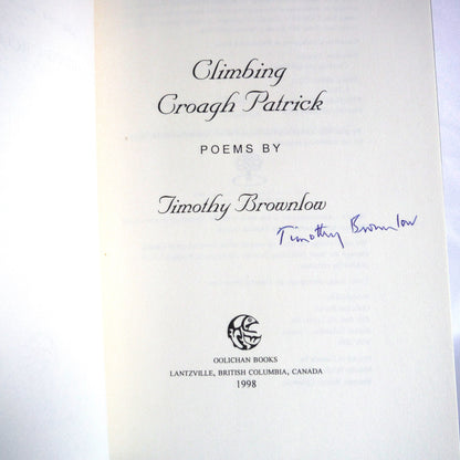 CLIMBING CROAGH PATRICK, Sonnet Poetry by Timothy Brownlow  (1st Ed. SIGNED)