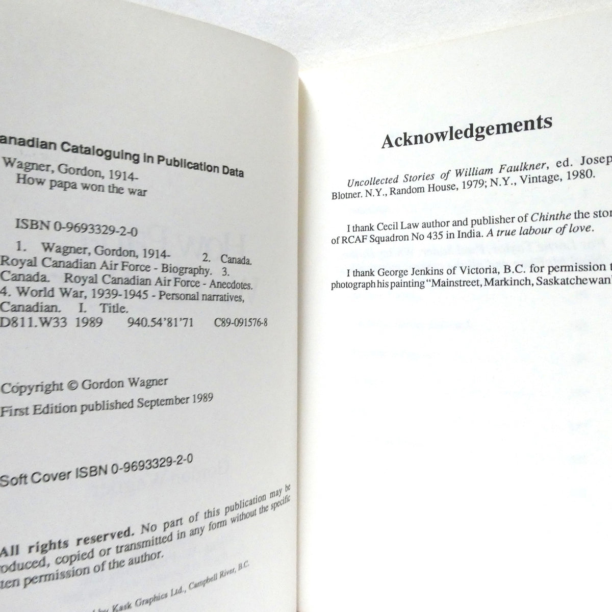 HOW PAPA WON THE WAR, Memoirs by Gordon Wagner "ULTRA RARE COMBO PACKAGE!" (1st Ed. SIGNED)