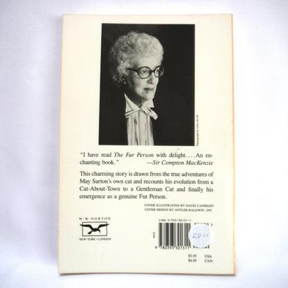 THE FUR PERSON, An Illustrated Novel by May Sarton (1983 1st Ed.)