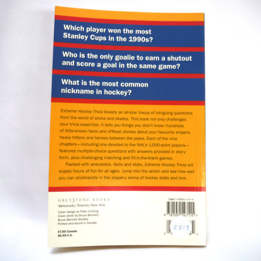 EXTREME HOCKEY TRIVIA, Games, Puzzles, and Quizzes, by Don Weekes (1999 1st Ed.)