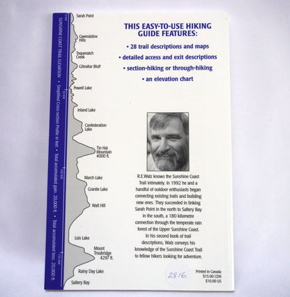 THE SUNSHINE COAST TRAIL, A Travel Guide by R.E. Walz, 2002