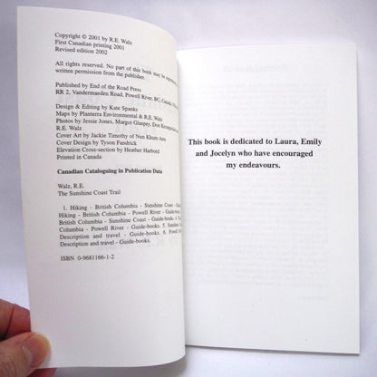THE SUNSHINE COAST TRAIL, A Travel Guide by R.E. Walz, 2002