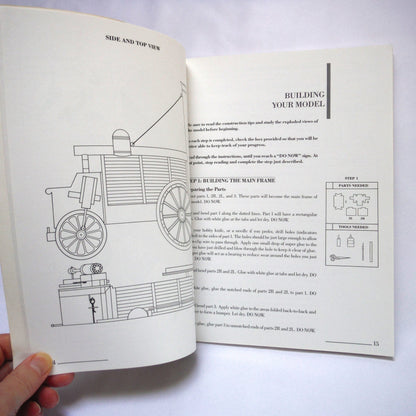 MAKE YOUR OWN WORKING PAPER LOCOMOTIVE, A Cut-And-Assemble Model of a Miniature Steam Locomotive, by Kyle Wickware (1986 1st Ed.)