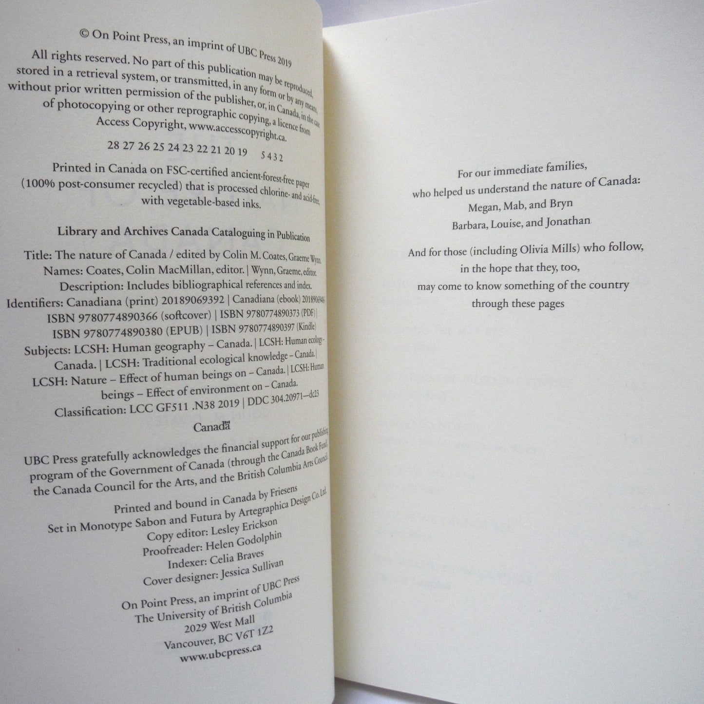 THE NATURE OF CANADA, A Collection of Essays Edited by Colin M. Coates and Graeme Wynn (2019 1st Ed.)