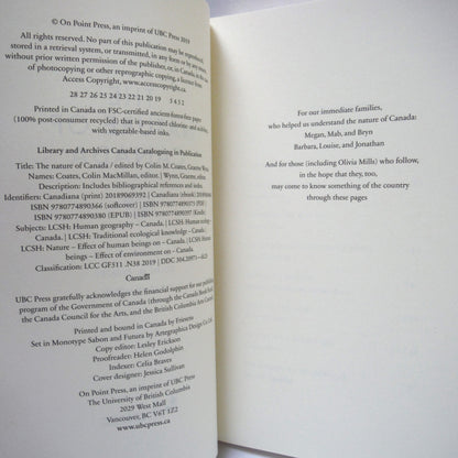 THE NATURE OF CANADA, A Collection of Essays Edited by Colin M. Coates and Graeme Wynn (2019 1st Ed.)