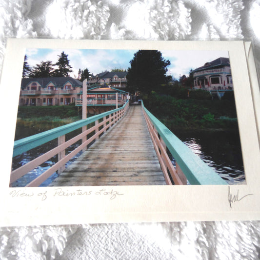 Original Art Greeting Card, Boats & Wharf Collection: "VIEW OF PAINTERS LODGE"