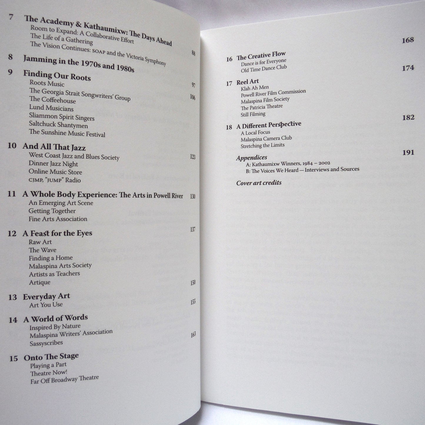 MANY VOICES, Music and the Arts in Powell River, Short Stories Edited by Allan Brown (2004 1st Ed.)