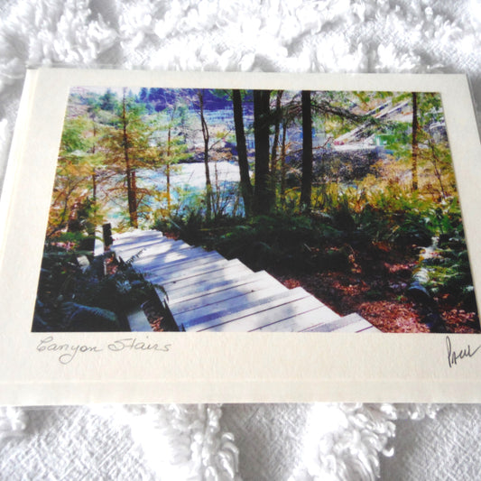 Original Art Greeting Card, Canyon Scenes Collection: "CANYON STAIRS"