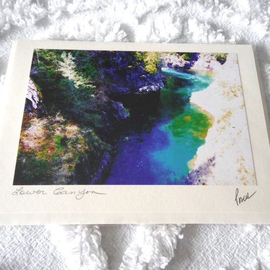 Original Art Greeting Card, Canyon Scenes Collection: "LOWER CANYON'