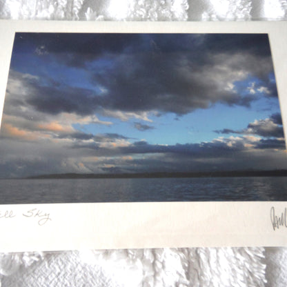 Original Art Greeting Card, Silent Moments Collection: "FULL SKY"