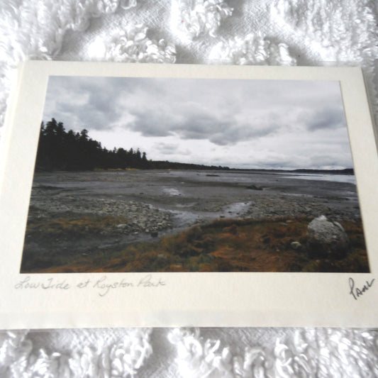 Original Art Greeting Card, Low Tide Collection: "LOW TIDE AT ROYSTON PARK"