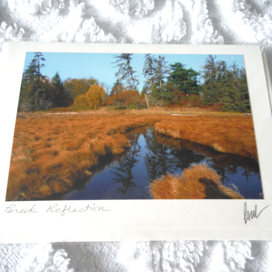 Original Art Greeting Card, River Dreams Collection: "CREEK REFLECTION"