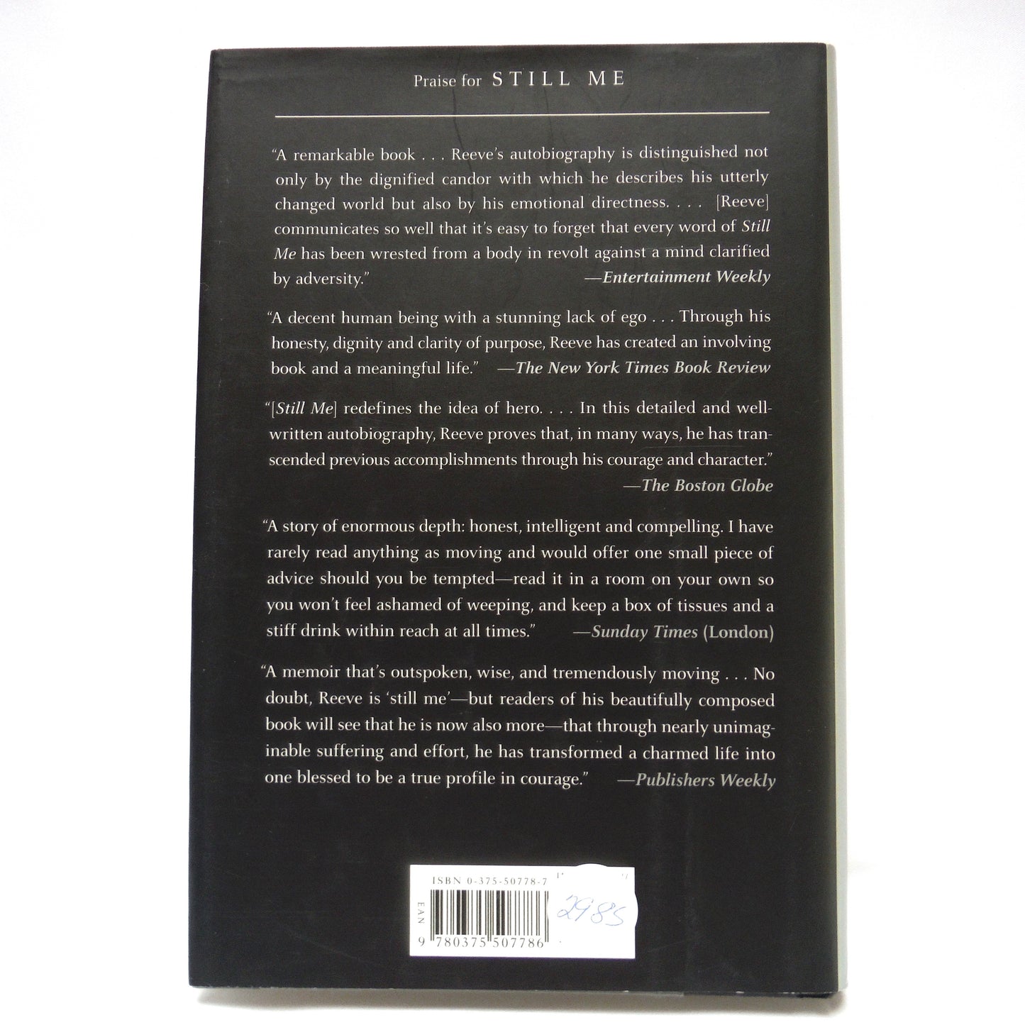 NOTHING IS IMPOSSIBLE, Reflections on a New Life, by Christopher Reeve (2002 1st Ed.)