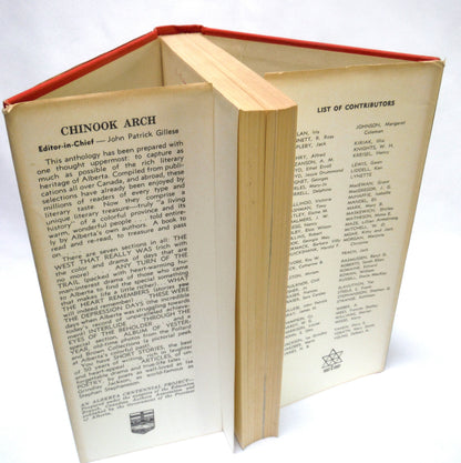 CHINOOK ARCH, A Centennial Anthology of Alberta Writing, Edited by John Patrick Gillese, (1968 2nd Ed.)