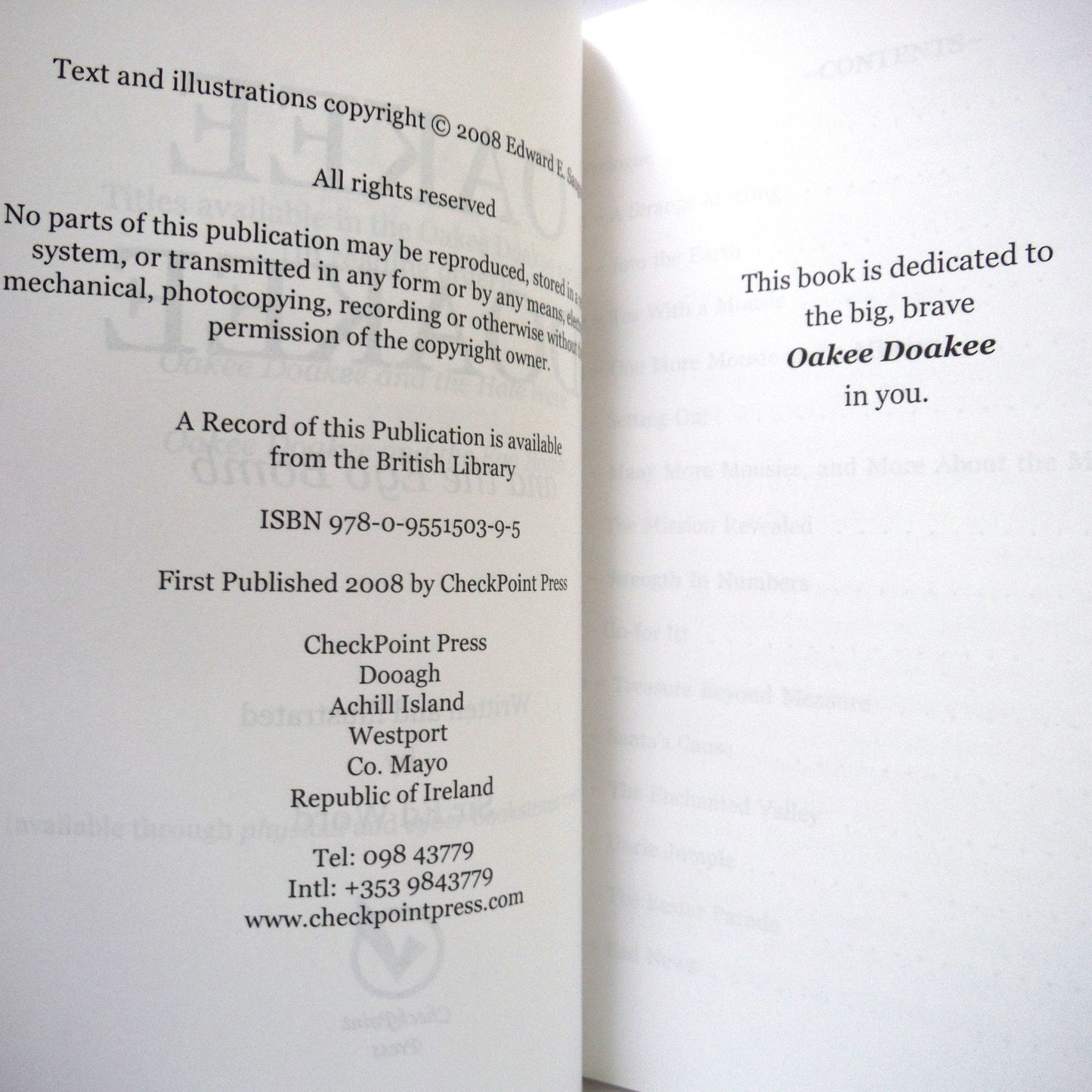 OAKEE DOAKEE and the EGO BOMB, Written & Illustrated by Sir Ed Word (Edward Saugstad) (2008 1st Ed.)