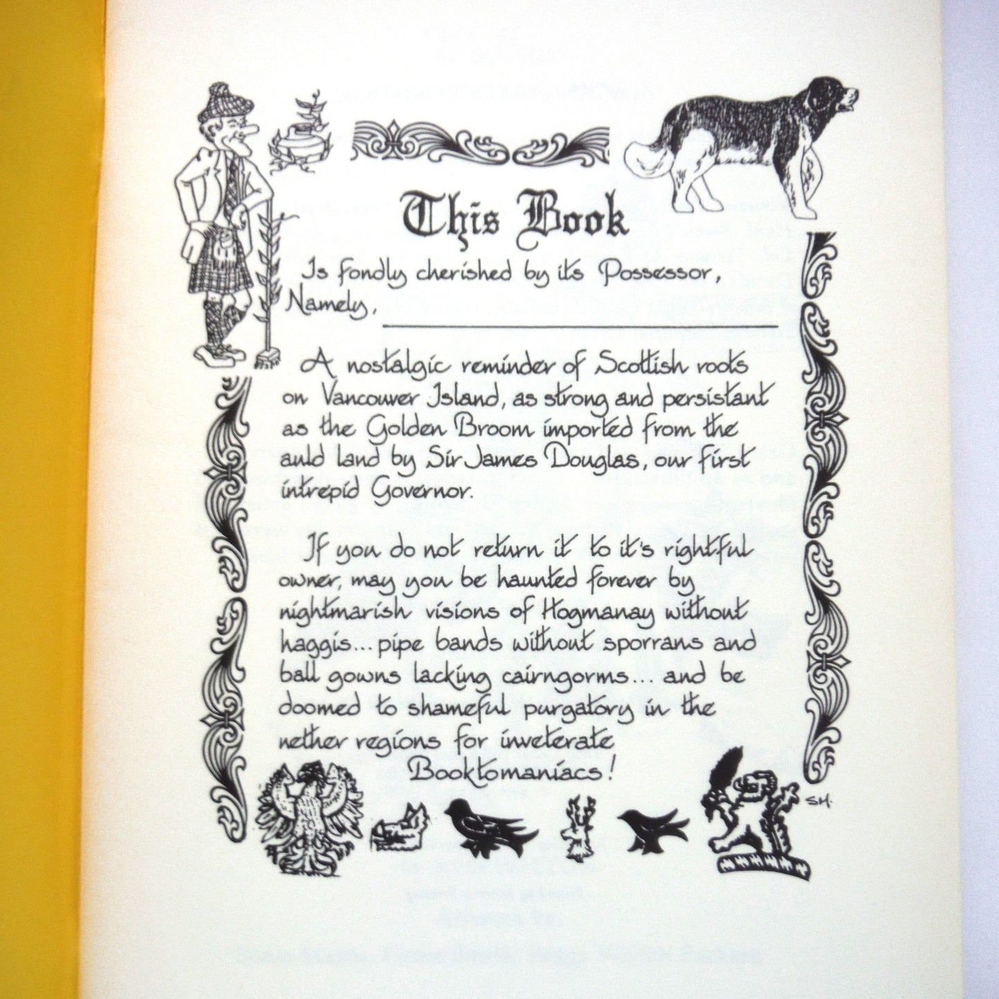 WALLACE: Mascot of The Canadian Scottish, A WEE BIT of Auld Scotland in Victoria, British Columbia, by Avis Walton (1982 1st Ed.)