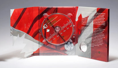 40th Anniversary of The Canadian Flag: A 2005 Brilliant Uncirculated Silver Dollar & Interactive CD-ROM!