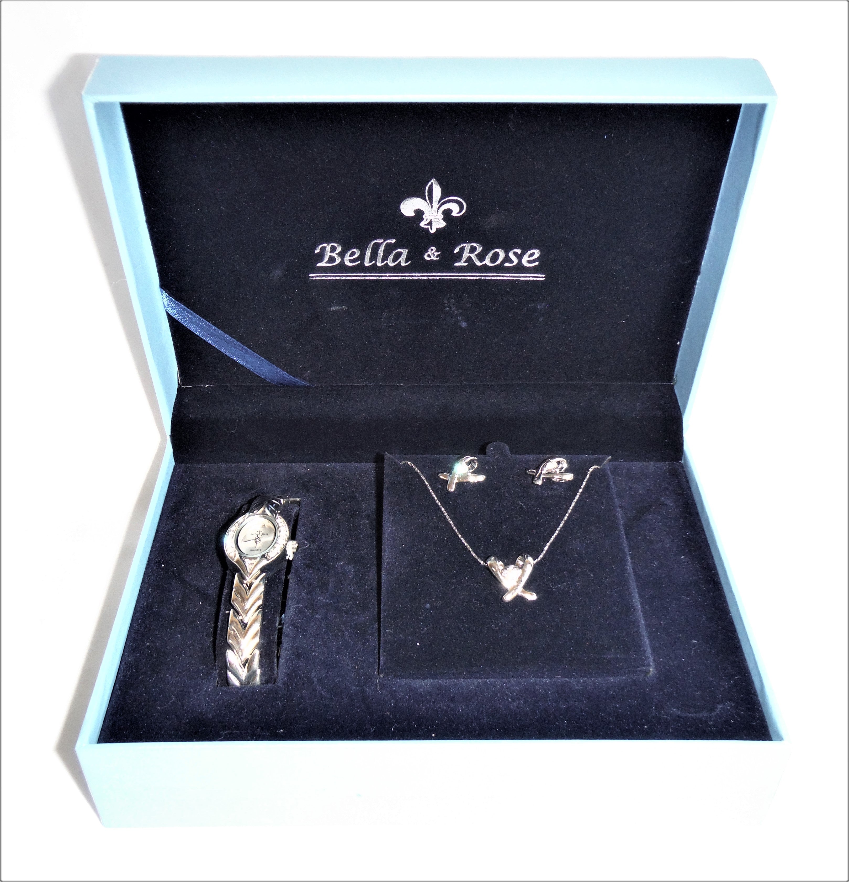 Watch necklace best sale and earring set