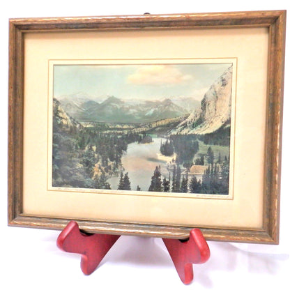 Vintage Original Hand-Tinted Photograph by A.J. Spalding: THE BOW VALLEY, Banff, Alberta, Canada