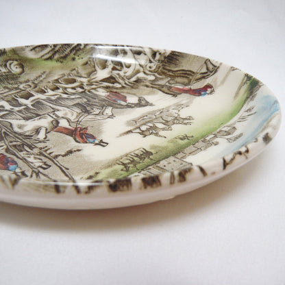 Vintage SMALL RING PLATE by The Johnson Brothers of England: 'The Hunters'