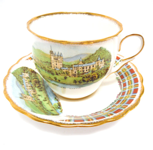Taylor & Kent Bone China Proudly Presents: 'BALMORAL CASTLE TEA CUP & SAUCER' Made in SCOTLAND
