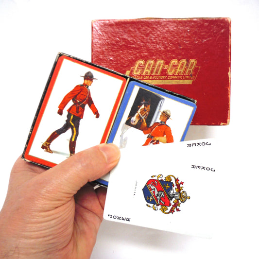 RCMP MOUNTIE PLAYING CARDS, by Can-Car Canadian Car & Foundry Company Limited, Made in Canada