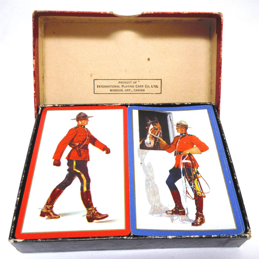 RCMP MOUNTIE PLAYING CARDS, by Can-Car Canadian Car & Foundry Company Limited, Made in Canada