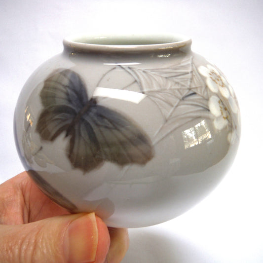 Vintage Miniature Vase, ROYAL COPENHAGEN From Denmark, Hand-Painted, Hand-Numbered