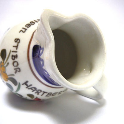 Vintage Miniature Milk Jug, A Rare Hand-Painted Wechsler Ceramic from Shwartz/Austria