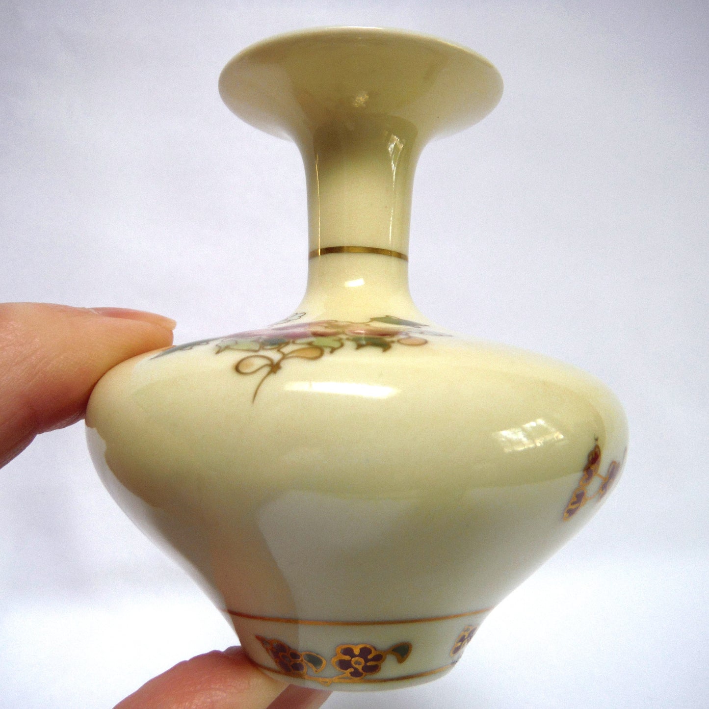 Vintage Miniature Vase, Stunningly Hand-Painted by ZSOLNAY EXCLUSIV PORCELAIN of Hungary