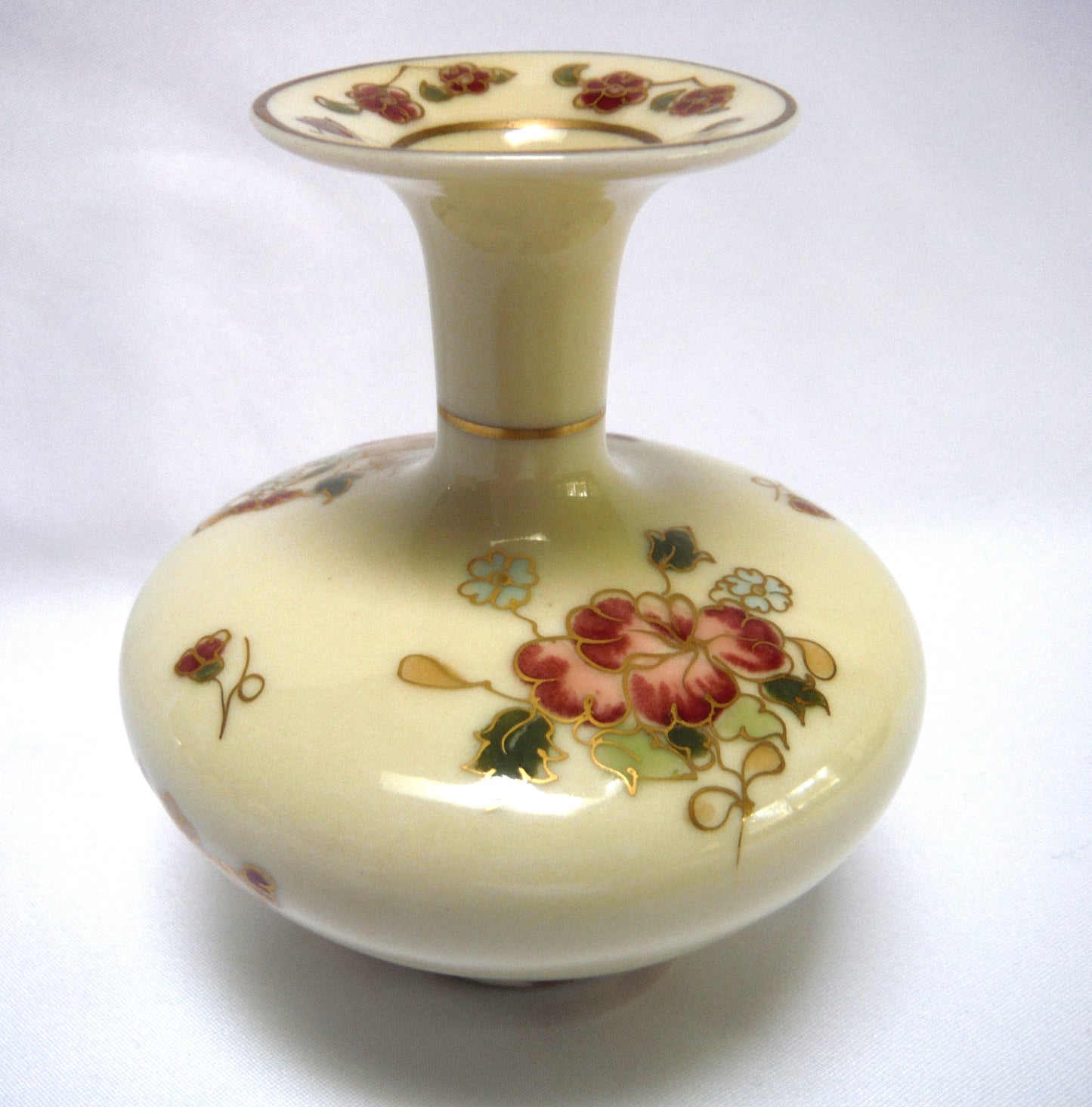 Vintage Miniature Vase, Stunningly Hand-Painted by ZSOLNAY EXCLUSIV PORCELAIN of Hungary
