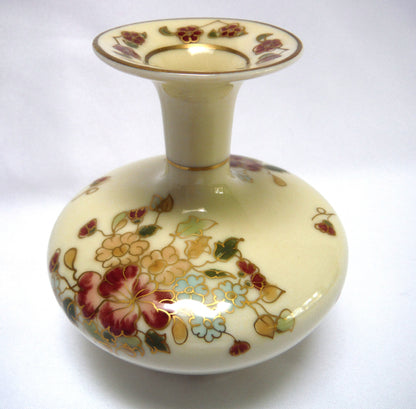 Vintage Miniature Vase, Stunningly Hand-Painted by ZSOLNAY EXCLUSIV PORCELAIN of Hungary