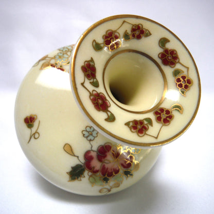 Vintage Miniature Vase, Stunningly Hand-Painted by ZSOLNAY EXCLUSIV PORCELAIN of Hungary