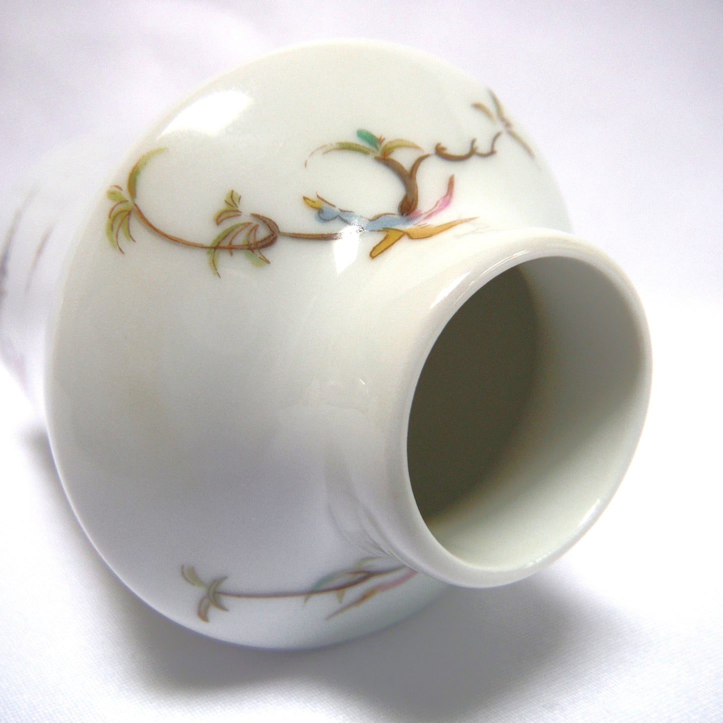 Vintage Miniature Vase, Asian Men Fishing by RAYNAUD & COMPANY of LIMOGE