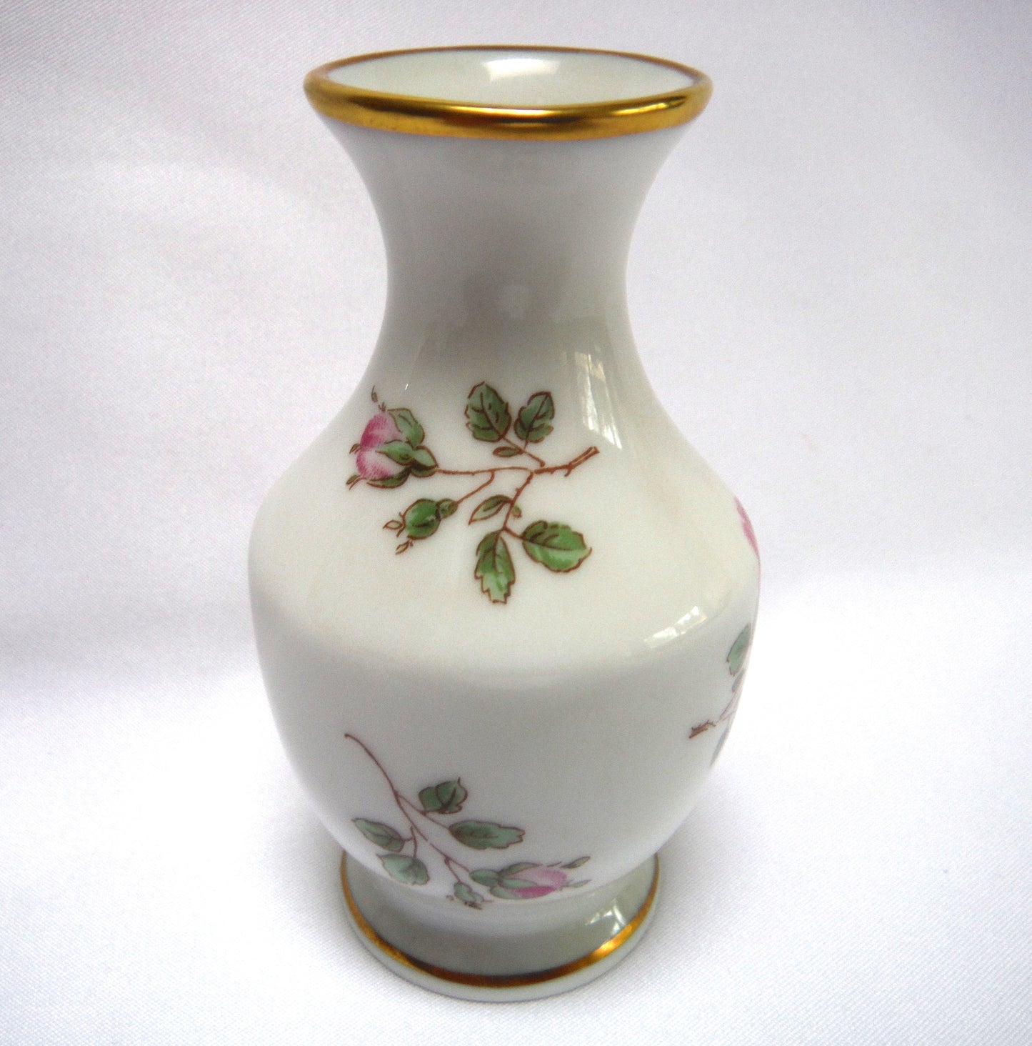 Vintage Miniature Vase, in Delicate Pink Country Roses by RICHARD GENORI of ITALY