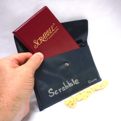 Vintage Authentic 1976 Pocket-Style SCRABBLE GAME BOARD, with original tiles, COA, and Travel Case!