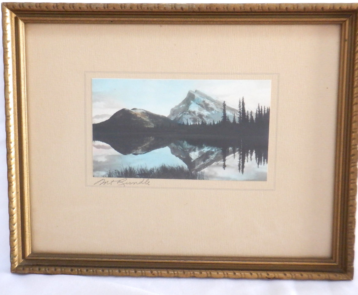 BOW LAKE, MT RUNDLE, LAKE LOUISE...A RARE TRIO of Matching Hand-Tinted Alberta CANADA Photographs by Byron Harmon!