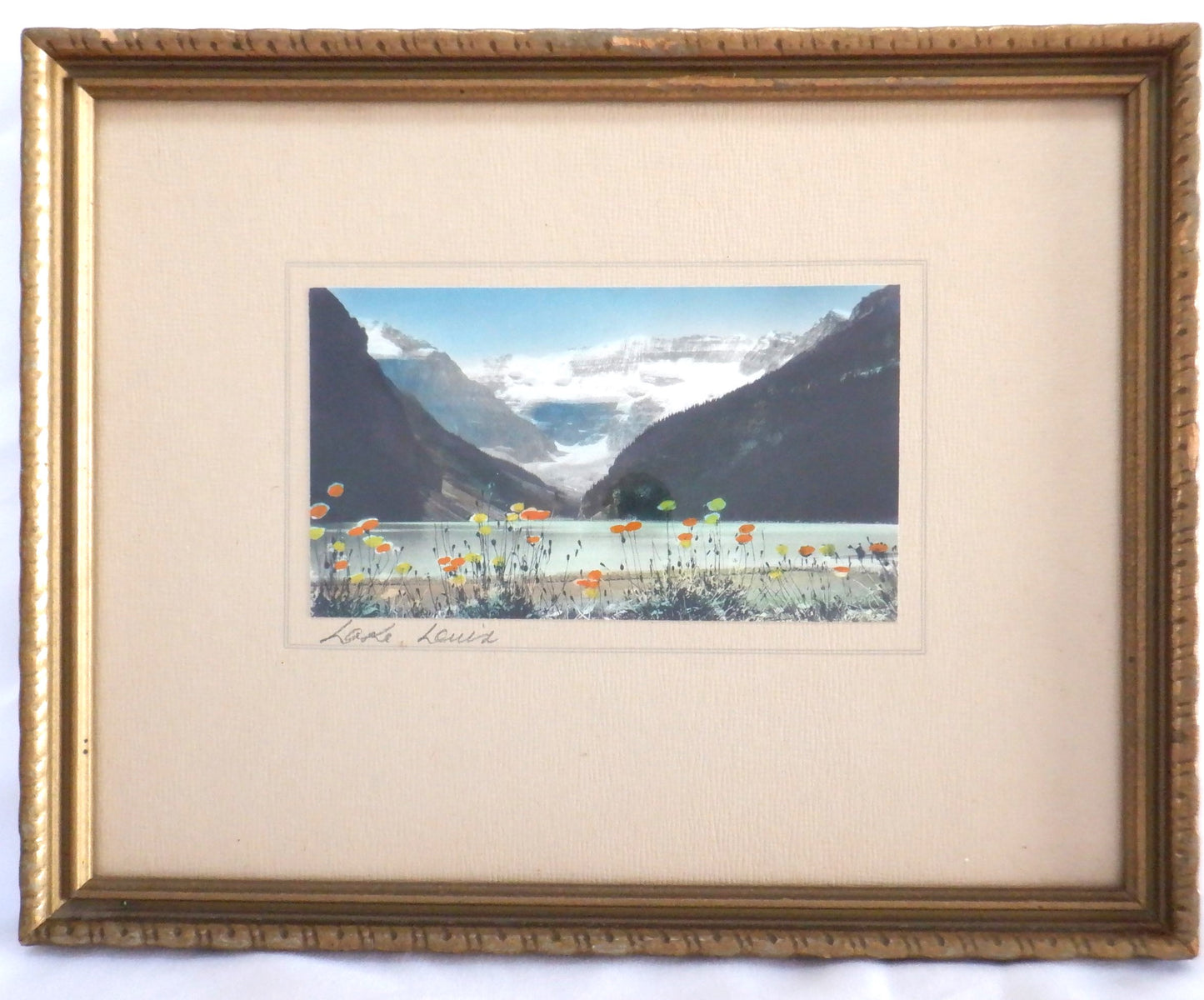 BOW LAKE, MT RUNDLE, LAKE LOUISE...A RARE TRIO of Matching Hand-Tinted Alberta CANADA Photographs by Byron Harmon!