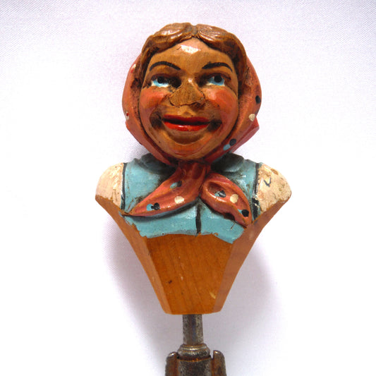 Mid-Century, But Certainly Not Modern, AN ANRI HAND-CARVED WOODEN BOTTLE OPENER: 'The Italian Lady'