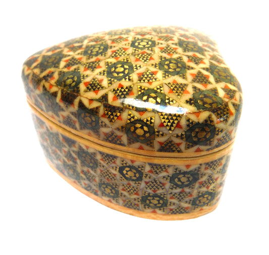 Vintage Handmade Wooden Khatam Indo-Persian 1930's Style Trinket Box