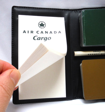 AIR CANADA CARGO PLAYING CARDS, Black Leather with TWO DECKS!